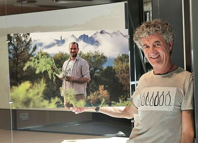 El fotògraf Patxi Uriz a l'exposició 