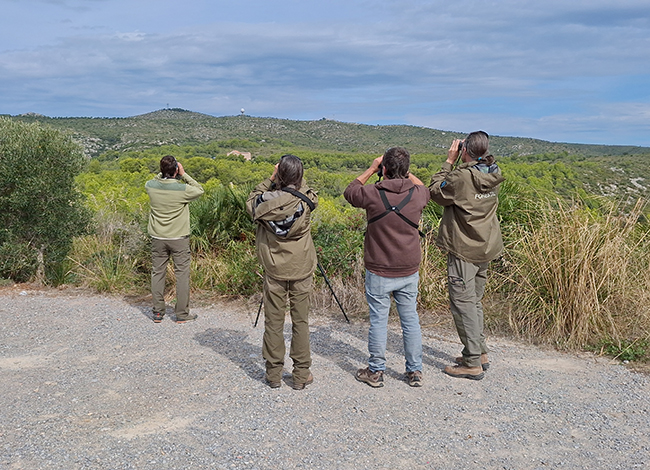 Guardes forestals i biòleg fent observacions. Autor: XPN