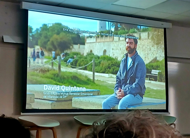 Un moment de la projecció del vídeo. Autor: XPN