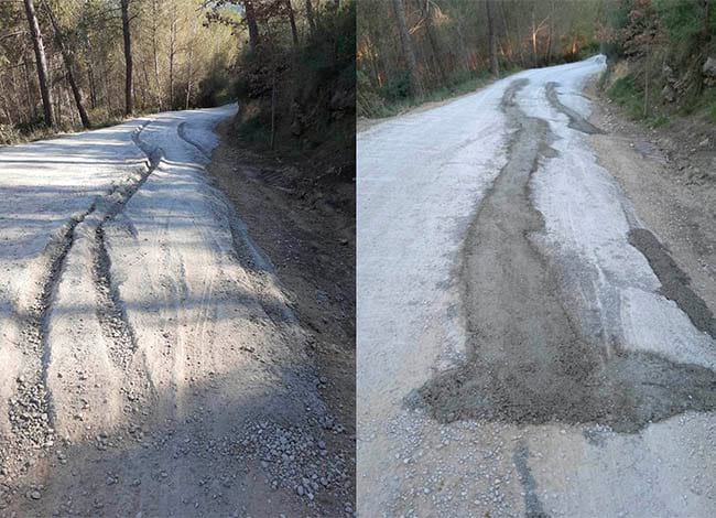 Acte de vandalisme a la pista i reparació posterior. Autor: XPN