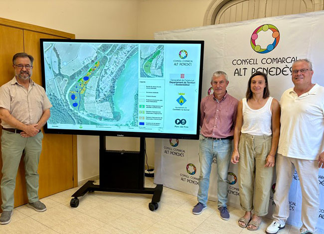 Mundó, Lluch, Salamé i Revuelta, al Consell Comarcal. Autor: CC Alt Penedès