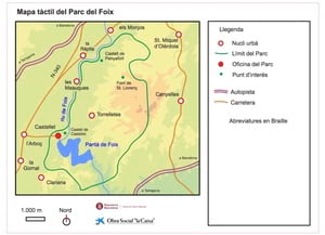 Mapa tàctil del Parc del Foix. Autor: XPN