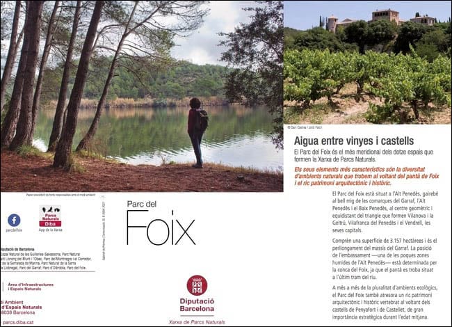 Detall del nou desplegable del Parc del Foix. Autor: XPN