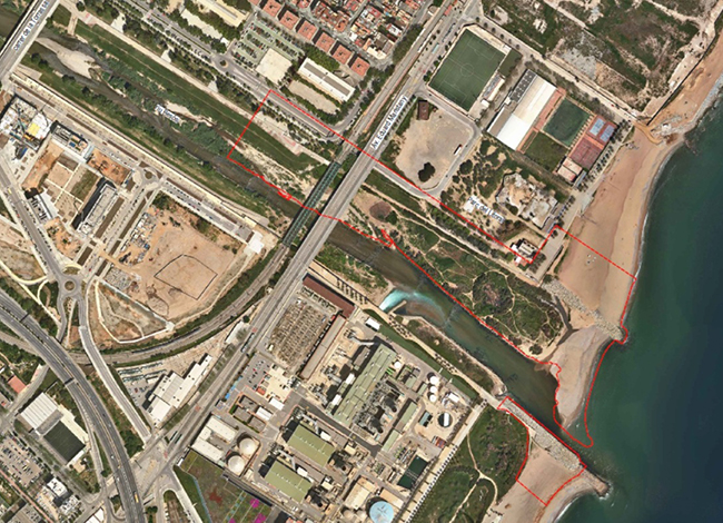 Fotografia amb l'espai marcat on s'intervindrà. Autor: AMB