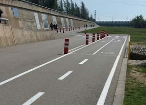 Pintat del carril bici. Autor: Parc Fluvial Besòs