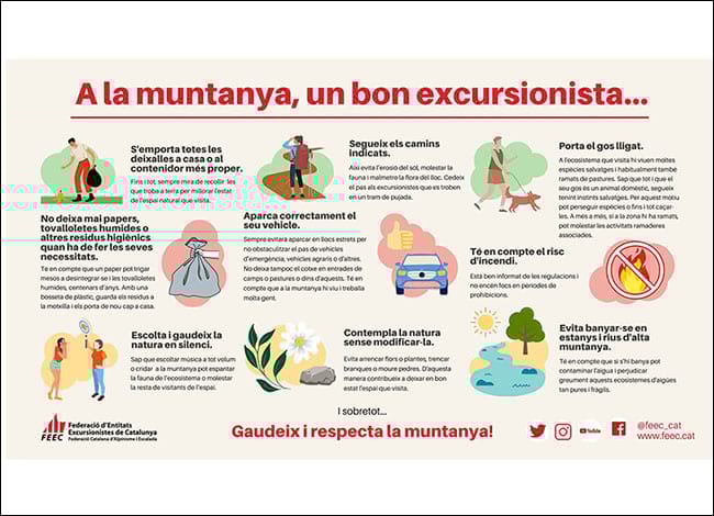 Imatge de la guia 'A la muntanya, un bon excursionista...'. Autor: FEEC