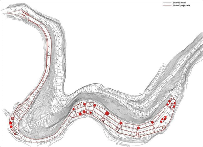 Projecte d'adequació de la zona d'aparcament de Sant Miquel del Fai. Autor: Diputació de Barcelona