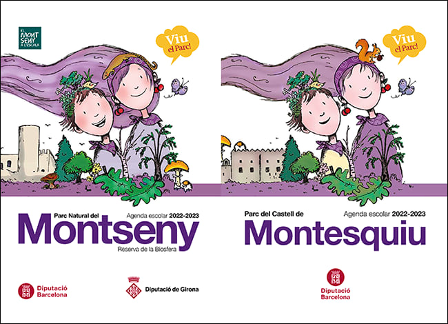 Portades de les dues agendes escolars. Autor: XPN