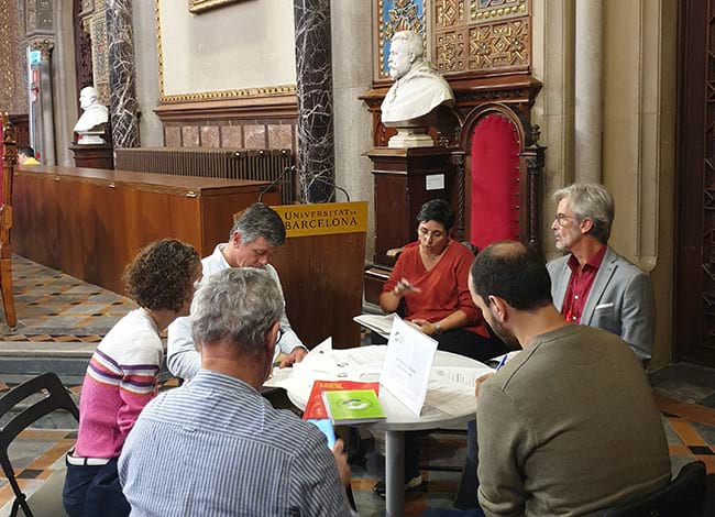 La taula de treball sobre “La cuina com eina per protegir els Espais Naturals”. Autor: Depana