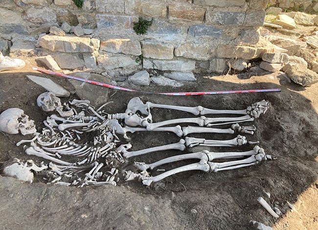 Esquelets d'aquesta darrera excavació. Autor: ATICS