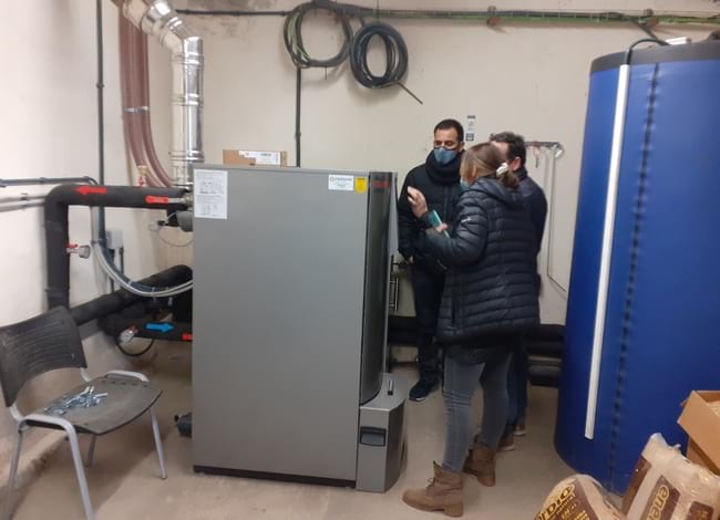 Nova caldera de biomassa instal·lada a la Solana. Autor: XPN