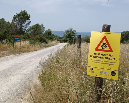 Atenció al risc d’incendi forestal. Consulteu el mapa del pla Alfa per a més detall