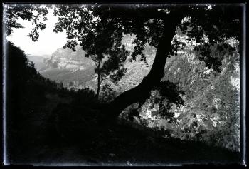 Vista des del camí de Riells cap a la central elèctrica, 1920. Autor: Narcís Ricart i Baguer / Arxiu General de la Diputació de Barcelona