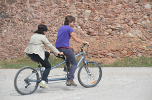 Bicicleta tándem de dos ocupants