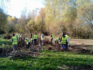Voluntaris en plena acció. Autor: Institut Àgora