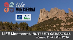 Capçalera del 2n butlletí. Autor: LIFE Montserrat