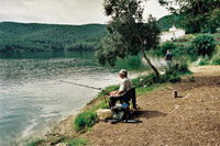 Pescador al pantà del Foix. Autor: Pau Mundó